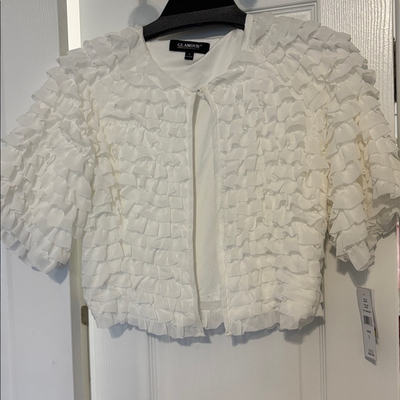Glamorous Ivory Ruffled Jacket - Picture 2 of 4
